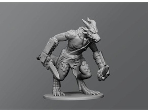 kobold ver3 3d impressão o dd masmorras e dragões inimigo monstro mesa 3d print model - Mito3D