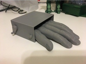 nutzlos warten der Maschine interactive Kunst Finger Sie auf Tippen nutzlose box 3d print model - Mito3D