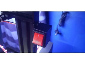 2020 extrusion rocker switch mount 3d printer accessories 3d print model - Mito3D