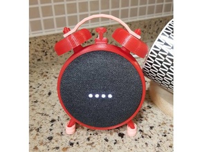alarm clock stand google home mini decor case 3d print model - Mito3D