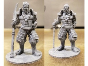 d&d human samurai fighter kensei monk toy game accessories 28mm dnd mini miniature dungeons dragons dungeon piece miniatures nsfw roleplaying role playing games rpg tabletop gaming wargaming 3d print model - Mito3D