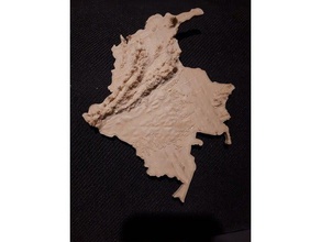 colombia mappa topografica sculture topografia 3d print model - Mito3D