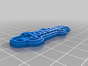 janique keychains customized 3d print model - Mito3D