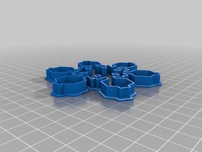 winter2 snowflake cookie cutter cucina pranzo personalizzato 3d print model - Mito3D