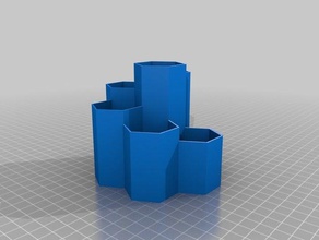 meu personalizados colmeia pencilholder office 3d print model - Mito3D