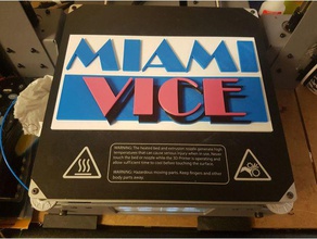 miami vice logo anni ' 80 cop show tv multicolore i segni loghi poliziotti 3d print model - Mito3D