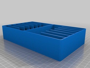 half small box insert tool holders boxes customized 3d print model - Mito3D