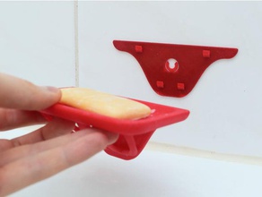 jabonera de pared montaje cuarto baño seifenhallter varita 3d print model - Mito3D