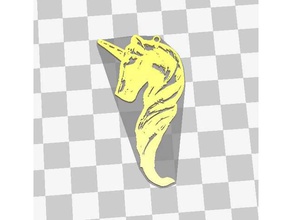 unicorn ciondolo gioielli licorne pendentif 3d print model - Mito3D
