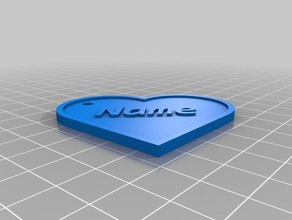 cuore il nome di dono tag arredamento 3d print model - Mito3D