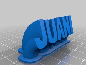 juani barrido nombre de la oficina personalizado 3d print model - Mito3D