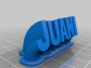 juani fegen Namen office angepasst 3d print model - Mito3D