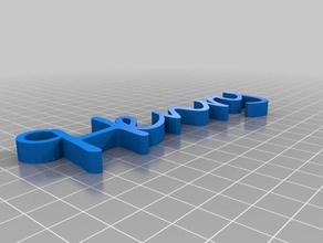 henry etiqueta de nombre llaveros 3d print model - Mito3D