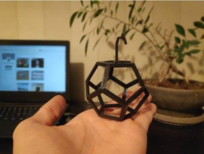 Dodekaeder ornament supportless Dekor Weihnachten einfach geometrie pentagon platonische drucken solide Baum 3d print model - Mito3D