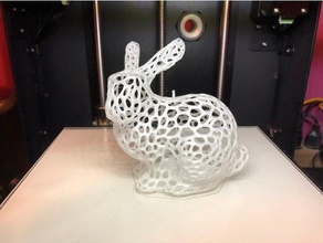 voronoi stanford bunny ornament decor beautiful christmas decoration intricate 3d print model - Mito3D