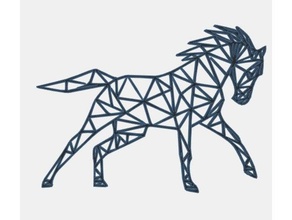 cavallo art cheval dcoration origami tableau 3d print model - Mito3D