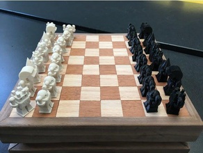 robot set di scacchi giochi pezzo degli tinkercad 3d print model - Mito3D