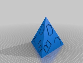 four-side dice abcd boardgame 3d print model - Mito3D
