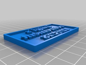 meine angepasste benutzerdefinierte Stempel austauschbare text office 3d print model - Mito3D