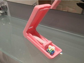 toothbrush head travel case holder bathroom stand 3d print model - Mito3D