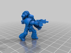 marine squad leader Faust macht - Spielzeug Spiele 30k 40k space marines warhammer 3d print model - Mito3D