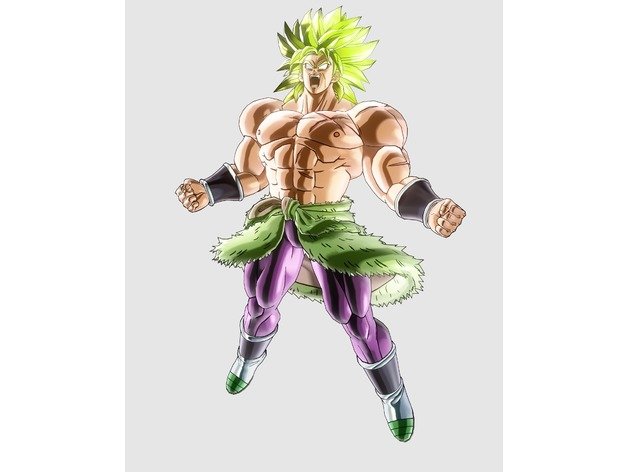 broly dbs update 3d printing ball dragon legendary movie saiyan super 3D print model - Mito3D