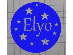 la boule de noel elyo joyeux noël &eacutelyo décor 3d print model - Mito3D