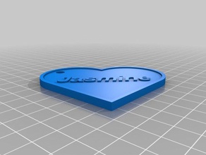 yasemin coeur dekor özelleştirilmiş 3d print model - Mito3D