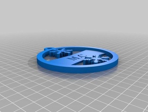 mc rnament medaglione fiocco di neve 2 arredamento personalizzato 3d print model - Mito3D