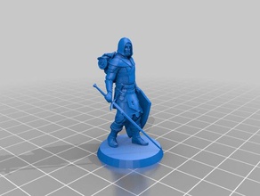 wandering knight remix shield based toys games 28mm boardgame boardgames dnd miniature medieval tabletop gaming wargame wargaming 3d print model - Mito3D