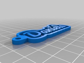 portachiavi daniela keychains customized 3d print model - Mito3D