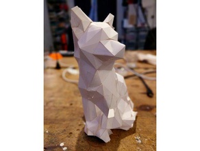 modello low poly fox animali spiegato 3d print model - Mito3D