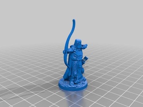 archer knight remix bowdrawn based toys games 28mm archery bowden dnd miniature medieval tabletop gaming wargame wargaming 3d print model - Mito3D