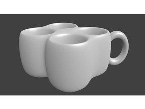 4mug coffee mug kitchen dining 3d print model - Mito3D