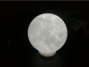 moon night light household cr2032 led 3d print model - Mito3D