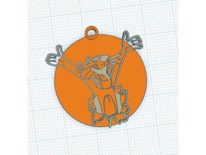 pink panther de la médaille bijoux panthere rose 3d print model - Mito3D