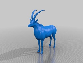 gigante antilope palanca negra sculture l'angola animale design 3d print model - Mito3D