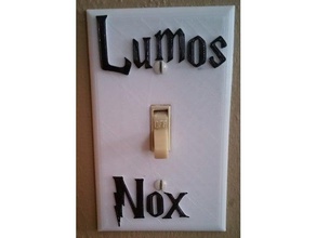 harry potter light switch household harrypotter cover lumos nox 3d print model - Mito3D