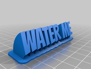 my customized sweeping 2-line name plate 2 office 3d print model - Mito3D