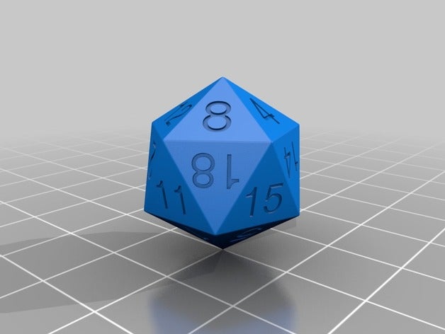 seven piece dice set 3D print model - Mito3D