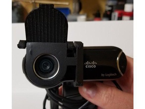 logitech cisco vt 3 câmara web de privacidade pro 9000 capa proteção vt3 vtx webcam tampa 3d print model - Mito3D