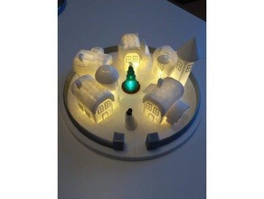 christmas elf town lamp individual parts decor 3d print model - Mito3D
