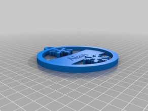 2 alan süs madalyon tanesi dekor özelleştirilmiş 3d print model - Mito3D