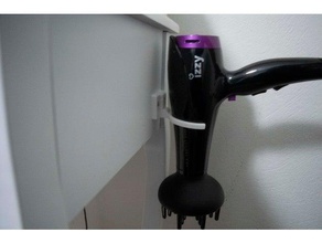 hair dryer mount organization 3d print model - Mito3D