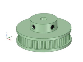 gt2 60t pulley wheel 5mm bore screws model 3d printer parts belt idler 3d print model - Mito3D