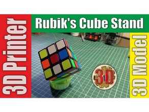 rubiks cube stand brinquedo jogo acessórios 3d print model - Mito3D