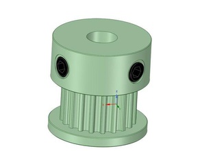 gt2 20t pulley wheel 5mm bore screws model 3d printer parts 3d print model - Mito3D