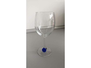 glass ornamentmarker kitchen dining aperitif buffet christmas cocktail decoration fete marqueur parties party repere verre pied vin wine wineglass 3d print model - Mito3D