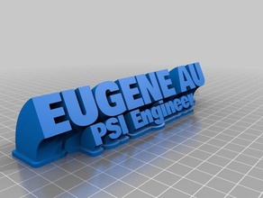 ea psieng swept name office customized 3d print model - Mito3D