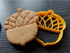 çerez kesici acorn süper mükemmel sonuçlar çalışır mutfak yemek Noel cookiecutter kurabiye iş ortamına uygun olmayan kış 3d print model - Mito3D